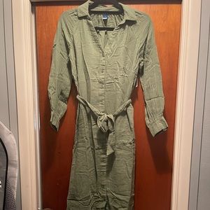 Old Navy Mid Length Shirt Dress - Sage Green, xs